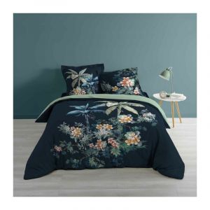 PARURE DE LIT 3 PIECES 260 x 240 CM IMPRIME 57 FILS DESSIN PLACE MIDNIGHT VELVET