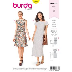 Image de Burda B6339 Patron de Couture, Papier, Blanc, 34-44