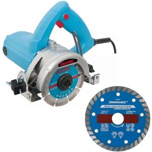 Scie circulaire a eau 110 mm - 1 450 w pour marbre pierre carrelage + 1 disque