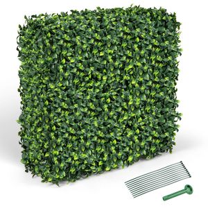 Image de Coast Artificial Plant Wall Art Buis - Vert - 92 × 38 × 86 cm - Feuilles réalistes en PE et cadre en aluminium