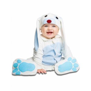 Déguisement petit lapin bleu avec sucette luxe bébé 1 à 2 ans
