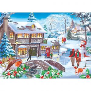 Puzzle 500 pi&egrave;ces XXL : Promenade Hivernale