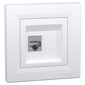 Schneider Electric Asfora prise RJ45 Cat 6 STP blanc