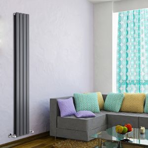 Hudson Reed TDRASP21 - Radiateur vertical design en Acier 1780 x 280 mm Double Rang