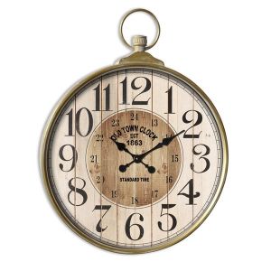 Image de Versa Horloge Murale Old Town Métal (5,5 x 85 x 67 cm). Produit Neuf ! Garantie 0 ans !