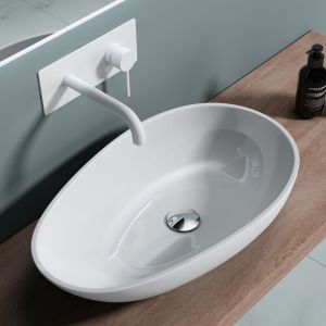 Image de Sogood Lavabo vasque à poser blanc 60cm lave main colossum-809 59,8x36x14cm - Blanc