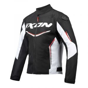 Ixon Blouson textile Cordolo noir/blanc/rouge- S