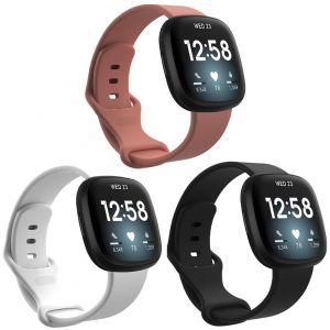 IMoshion Multipack bracelet silicone Fitbit Versa 4 / 3 / Sense (2)