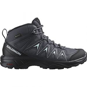 Salomon X Braze Mid Gore-Tex Chaussures Imperméables de Randonnée pour Femme, Caractéristiques essentielles pour la randonnée, Look sportif, Polyvalence, Ebony, 39 1/3