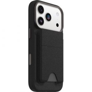 Otterbox Symmetry Cactus Leather MagSafe Wallet, Portefeuille Doux au Toucher avec 2-3 emplacements pour Cartes de crédit, Fixation magnétique MagSafe, Compatible avec iPhone, Noir