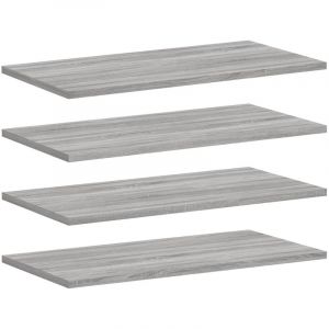 VidaXL &Eacute;tag&egrave;res murales 4 pcs sonoma gris 60x30x1,5 cm bois ing&eacute;nierie