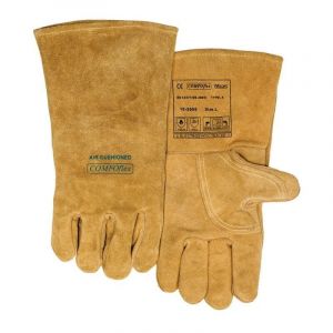 Weldas Lot gants de soudeur bucktan 1 carton(s) de 5 paire(s) gants de soudeur bucktan taille l (9) jaune