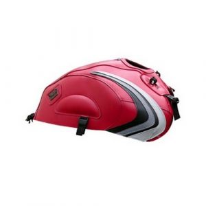 Bagster Tapis de réservoir rouge/deco noire acier et gris clair (1518F) Yamaha YBR 125