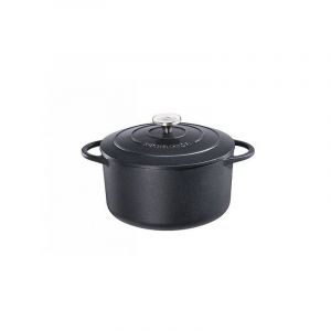 Küchenprofi 0401002022 Cocotte ronde en fonte émaillée 22cm noir provence