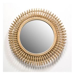 Image de Miroir rotin, Tarsile, rond ø60 cm