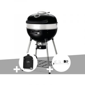Napoleon Barbecue à charbon Charcoal Kettle Pro 57 cm + Housse pour barbecue Rodeo 57 cm sur pied + Rôtissoire pour barbecues à charbon Rodeo Pro