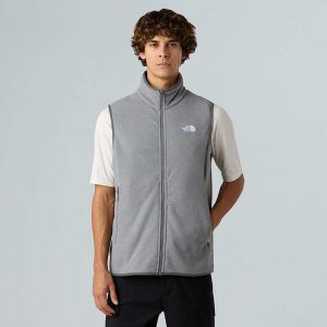 The North Face Gilet En Polaire Glacier Pour Homme Tnf Mid Grey Heather Taille S male
