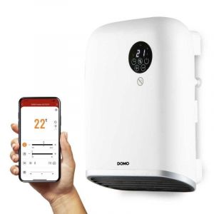 Domo Radiateur électrique DO7357F 2000W mural contrôle Wi-Fi minuterie sécurité