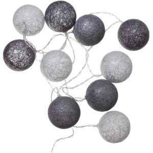 Image de Atmosphera Guirlande lumineuse 10 Boules - Diam. 6 cm. - Gris