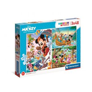 Clementoni Puzzle 3x48 pièces - mickey