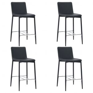 Image de VidaXL Tabourets de bar 4 pcs Noir Similicuir. Produit Neuf ! Garantie 0 ans !