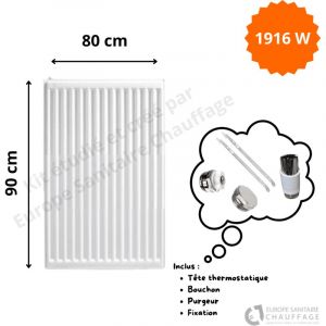 Image de Stelrad Radiateur Acier H.90 x L.80 cm 1916W T22
