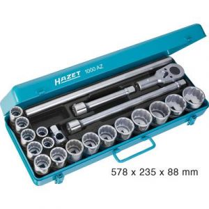 Hazet Coffret cl&eacute; + douilles 21 pi&egrave;ces 1000AZ m&eacute;trique en pouces 3/4"" (20 mm)
