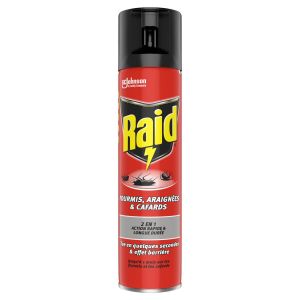 Raid Aerosol fourmis araignees cafards - effet barriere 400 ml