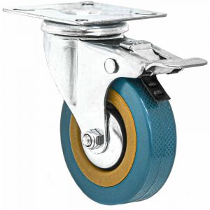 Eyepower 1 Pc. 360° Roulettes pour Meubles avec Frein 75mm Roues Pivotante Charge Lourde