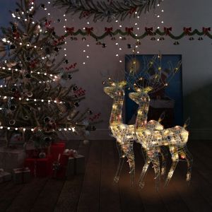 VidaXL Décorations de Noël de renne Acrylique 2 pcs 120 cm Multicolore