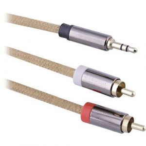 T'nB Rope - câble jack stéréo 3.5 m/2 rca m - 2m - marron RJACKRCA2