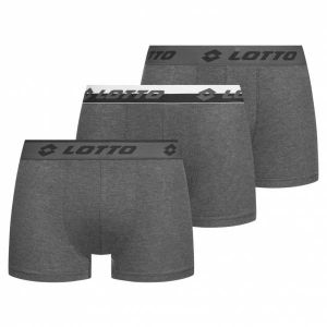 Lotto Rétro Hommes Boxer-short Lot de 3 gris MBXX1002NET-GREY
