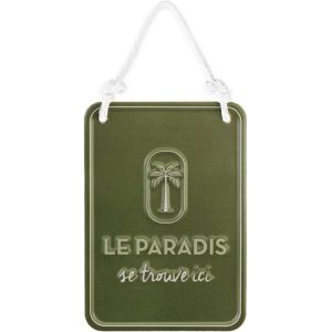 United Labels Plaque décorative kaki à suspendre en relief