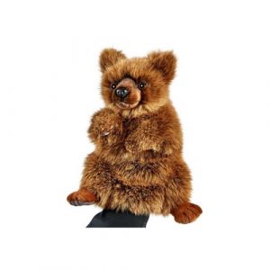 Anima peluches - marionnette ours brun 31 cm