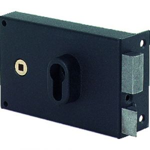 Jpm Monopoint en applique de grille pour cylindre européen époxy noir gauche - 314500-01-21