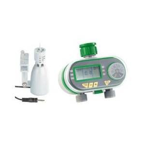 Royal Gardineer Programmateur d'arrosage avec 2 raccords pour tuyau et capteur de pluie