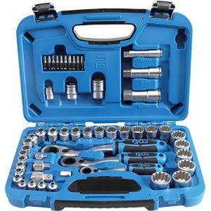 BGS Coffret de douilles avec cliquet traversant Gear Lock 4,5 à 25 mm 52 pièces