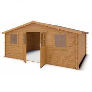Trigano Abri de jardin Neptune - bois marron - 19,5 m²