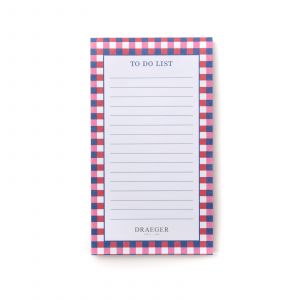 Draeger Petit Bloc-notes To do List Home Office - À Carreaux