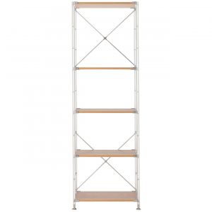 &Eacute;tag&egrave;re en acier inoxydable plaqu&eacute; Ch&ecirc;ne ‐ &Eacute;troite ‐ Grande 8791