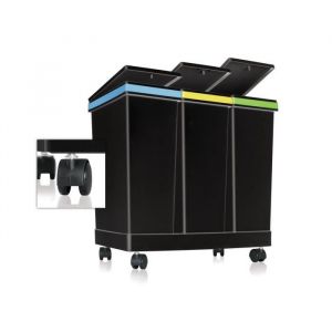 Smarty Ecobin Lot de 3 bidons pour le tri s&eacute;lectif, 63 L au total, 55 x 34 x H 50 cm