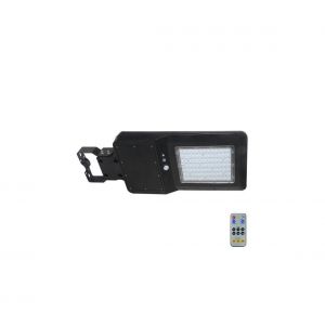 V-TAC R&eacute;verb&egrave;re de 40W 120LM/W smd led avec le panneau solaire et la couleur noire 4000K IP65 de capteur de pir