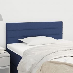 VidaXL Tête de lit Bleu 90x5x78/88 cm Tissu