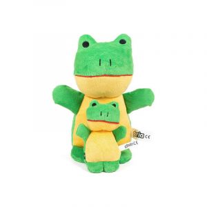 Jouet pour chien en peluche Gloria Rafiki Polyester Grenouille Feuille de Mousse
