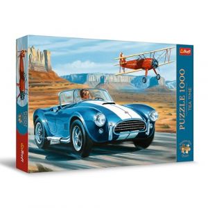Trefl Premium Plus Quality - Puzzle Tea Time : Course dans Le Désert - 1000 pièces, Série d'Images Nostalgiques Peintes, Pièces Parfaitement Assorties, pour Adultes et Enfants à partir de 12 Ans
