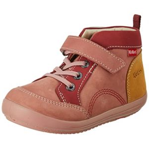 Kickers Bottillons Cuir Kino&eacute; Rose - Couleur Rose - Taille 20