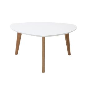 Miliboo Table basse design blanc L80 cm EKKA