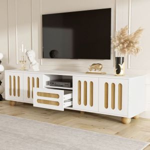 Table à manger ronde 100 x 100 x 75 cm, motif marbre, plateau blanc, convient pour salle à manger/cuisine, MDF et métal, pieds noirs