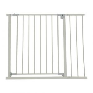 Relaxdays Barri&egrave;re de s&eacute;curit&eacute; pour escalier, 95-100 cm, sans per&ccedil;age, b&eacute;b&eacute;, &agrave; Fixer par Serrage, Grise