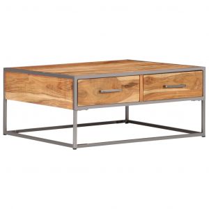 Image de VidaXL Table basse 75 x 75 x 35 cm Bois solide d'acacia